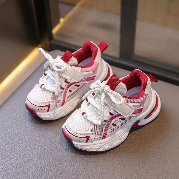 Children Mesh Breathable Chunky Sneakers Unisex Striped White Casual Sport Toddler Boy Girl Running Shoes Kids Tennis 36Y 251009 L260310