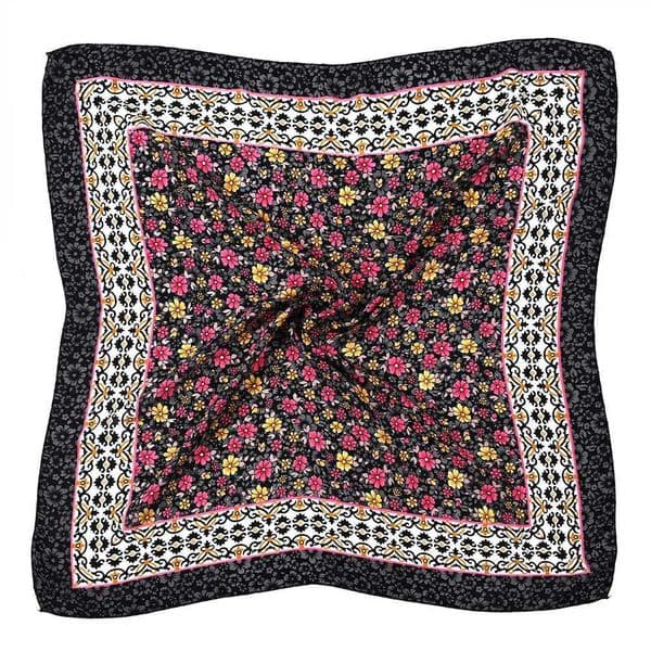 8585cm Pastoral Style Women Headband Scarf Luxury Floral Print Square Bandana La Handkerchief Ethnic Shl Head Scarves W251010
