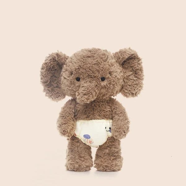 35cm Appease Baby Elephant Plush Toys Companion Elephant Plush Toys Shy Elephant Cartoon Animal Doll Children Birthday Gift251010BJ