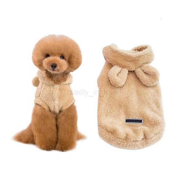 Thickened Dog Clothes Sweater Winter Autumn And Elastic Doggy Sweaters Clothing Hooded M251010