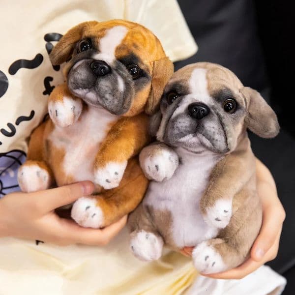 Realistic Sitting Poodle Pug Puppy Plush Toys Stuffed Doggy Cute Fluffy Plush Pet Room Decor Children Birthday Gift251010BJ
