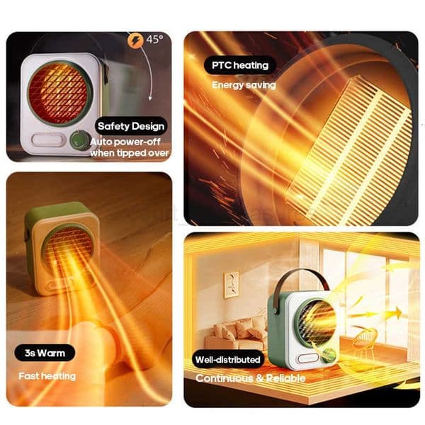 Home Portable Small Space Heater 1000W Quiet Energy Saving PTC Mini Energy Saving Heater M251010