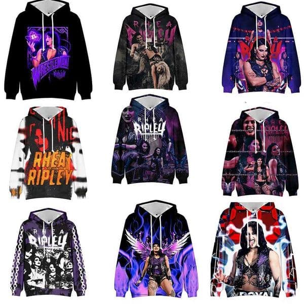 Rhea Ripley Hoodie Merch Women Men Strtwear Sweatshirt Fashion Hoodie mens clothing Sportswear y2k clothes Rhea Ripley Gift T251008