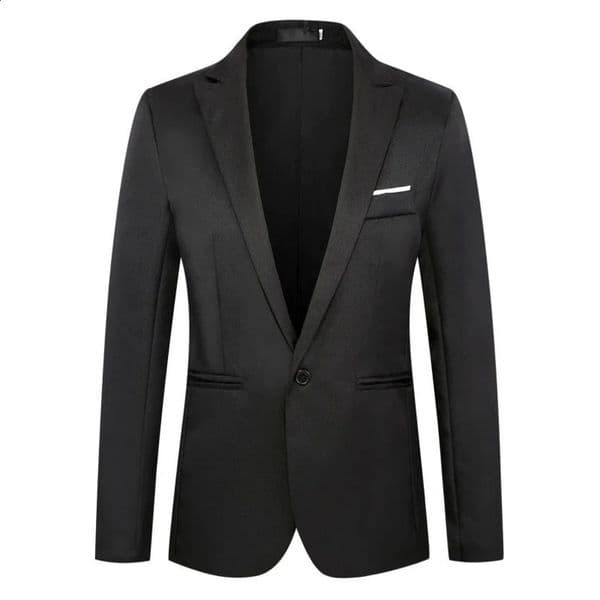 Fashionable ultrathin mens jacket casual single chest wedding young suitable for smooth silhouette wholesale 240824
