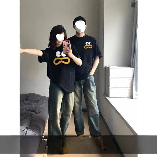 Special Couple Designer Hoodie Outfits Summer Outfits One Male One Female 2025 New Style Unique Trendy Brand Short Designer Shirt Sleeve T-shirt