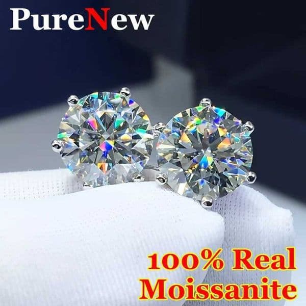 Premium 052ct Moissanite Diamond Stud Earrings for Wen 925 Sterling Silver Screw Back Wen Moissanite Earring X251011