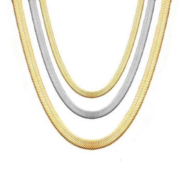 Blade Snake Chain Stainless Steel Necklaces Unisex Men Choker Width 245mm Herringbone Necklace For Women Jewelry Party Gifts Z251011