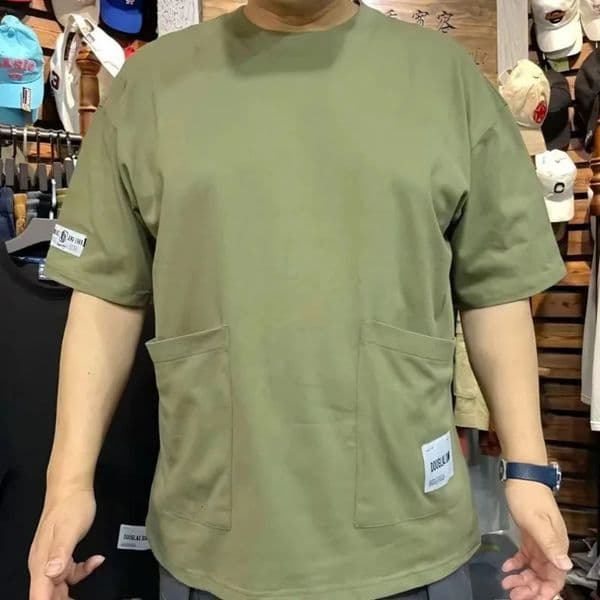 Multipocket Short Sleeve Tshirt Cotton Round Neck Men Clothing Fashion Casual Tooling Style 5xl Oversized Fitness T Shirt Top 250113BJ