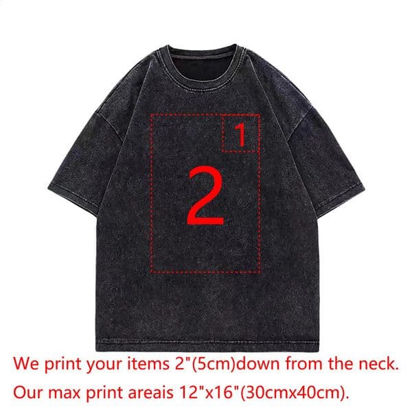 Custom washed Tshirt made of 100% pure cotton for men and women with personalized n printing your pos 250113BJ