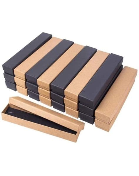 12 pcs 21x4x2cm Rectangle Cardboard Jewelry Set Box for Ring Necklace gift boxes for jewellery packaging with Sponge inside F70 215085593