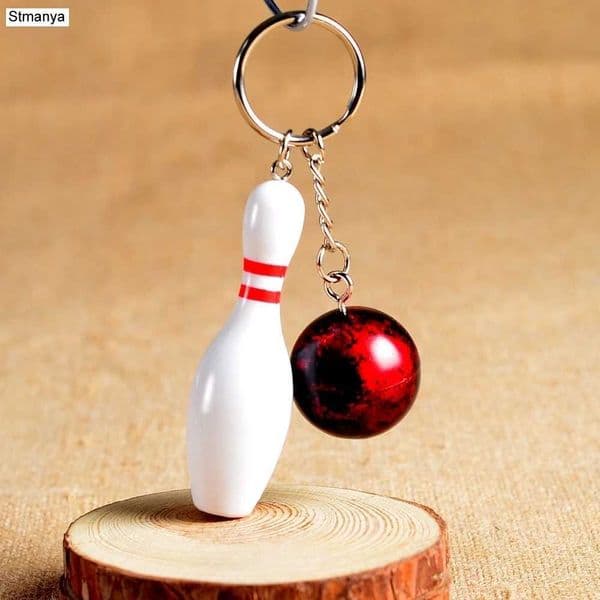 New Design Bowling metal Keychain Car Key Chain Key Ring Sports Hot Sale Keyring pendant For Man Women Gift wholesale 117164 Z251011