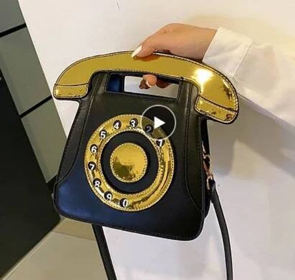 Young Girl Simulation Telephone Creative Design Handbag Cute Style Shoulder Leather Woman Bag Fashion Crossbody Bags