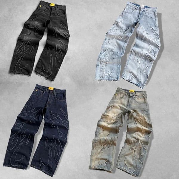 Y2K Baggy Jeans Vintage Gothic American Hip Hop Streetwear Patch y high quality Men Women Casual wide leg 250612