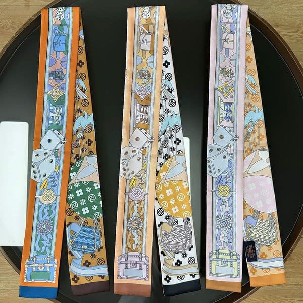 20style Fashion Twilly Scarf Classic Women Headband Bag Designer Scarf Designer Scarf for Women Hair Thin Scarves Neck Tie 120-8cm