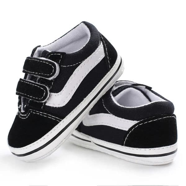 2026 New Baby Canvas Sneakers Classic Stripes Casual Boy Girl Shoes Antislip Soft First Walkers cologne perfume Infant Designer
