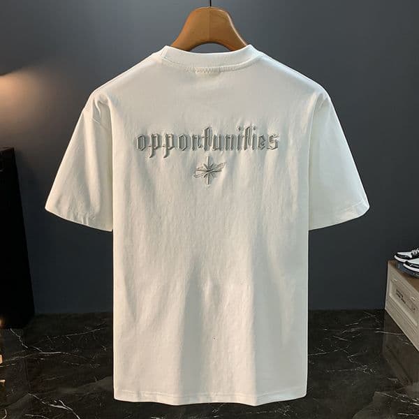 2025 Designer Hoodie New Embroidered Short Sleeve T-shirt For Designer Shirt Men Summer White Thin Simple T-shirt Soft Casual Half Sleeve Top
