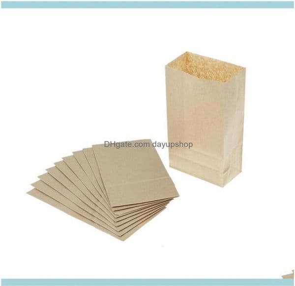 Wrap Event Festive Party Supplies Home Garden10Pcs Brown Kraft Paper Bag Gift Bags Packing Biscuits Candy Raft Cookie Bread Nuts8166327