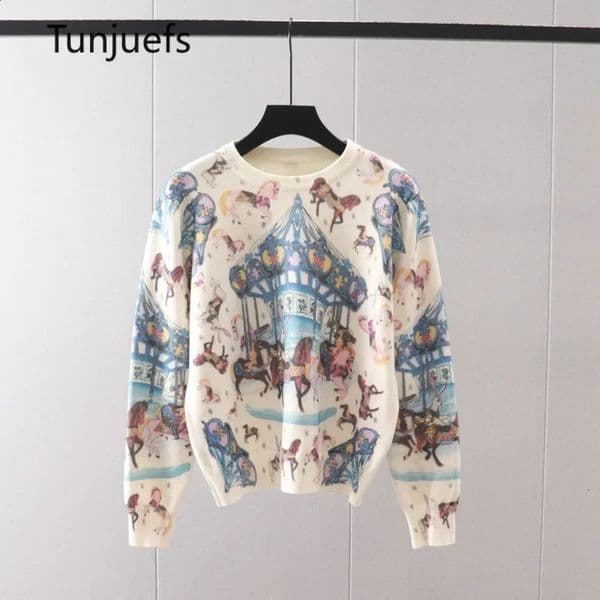 Womens sportswear y highquality cute comer wool knitted top Y2K Pullover Korean Harajuku Kawaii jumper shirt 240826
