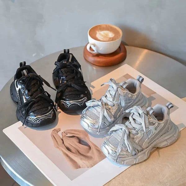 2024 Autumn New Children Casual Shoes for Girls Fashion Korean Sle Breathable Soft Bott Sports Running Versatile Sneakers Y251011 XJ260303