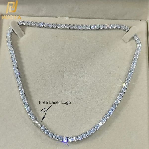 Hip Hop Jewelry Cubic Zirconia Iced Out Tennis Chain Iced Out Gold Plated Bling Necklace For Women Free Custom Laser 251010