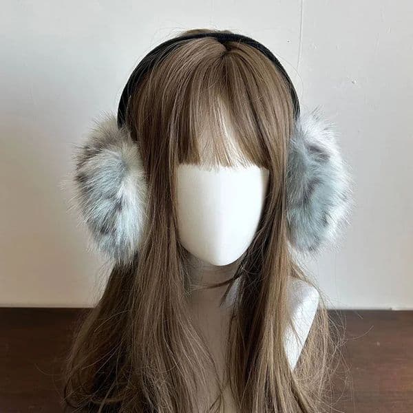 Y2k Leopard Faux Fur Earmuffs Folded Winter Warm Thickened Antifreeze Women Japanese Ear Protection Cycling Earbags Accessories 251010