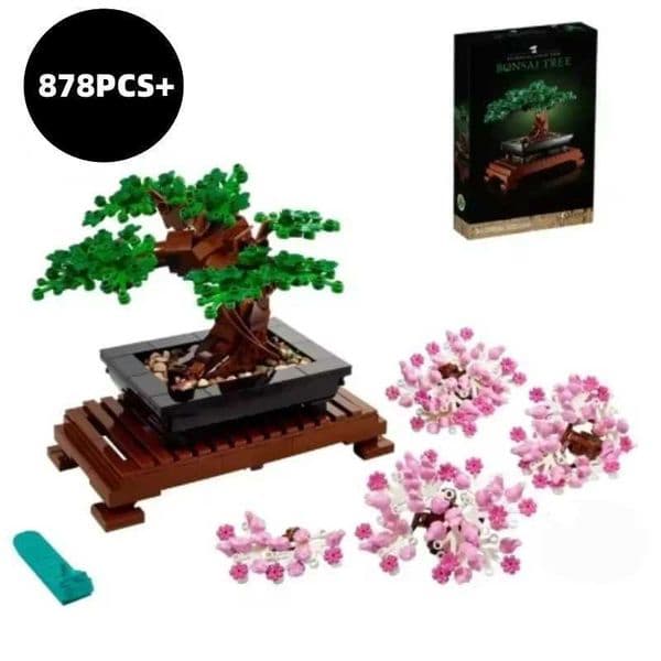 2026 New 878Pcs Cpatible 10281 Bonsai Tree Flower Bouquet Building Block Brick Model Family Desktop Plant Potted Birthday Gift Y251011 Toy