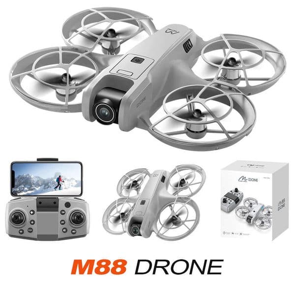 New M88 Brushless Drone Aerial Photography Optical Flow Full Protection Quadcopter 8 Remote Control Aircraft Toy