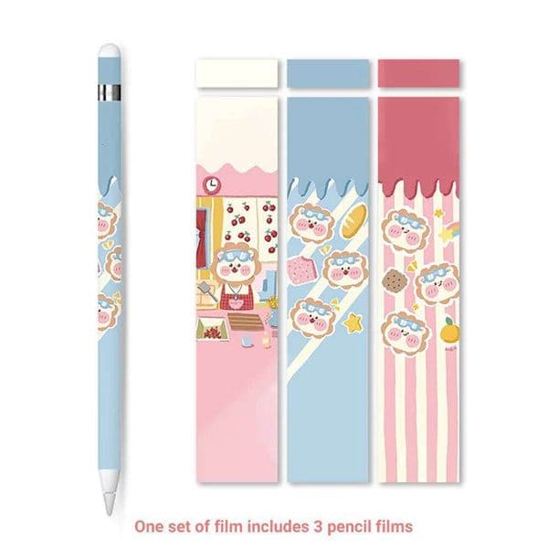 Cute Cartoon Rabbit Bear Ultra Thin 3M PVC Film Case Skin Tape Sticker for Apple Pencil 2 Stylus