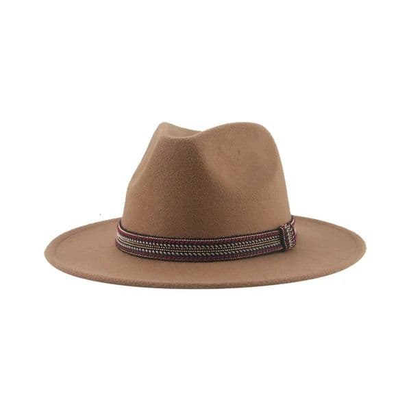 Hats for Women Fedoras Hat Felted Solid Casual Hat Winter Womens Hat Men Caps Panama Band Black Khaki Sombrero 251011