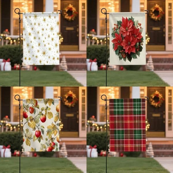 Geometric Pattern Flag DoubleSided Linen 12x18 Inches Home Outdoor Yard Holiday Party Decorations Flag Pole Not Included 251010