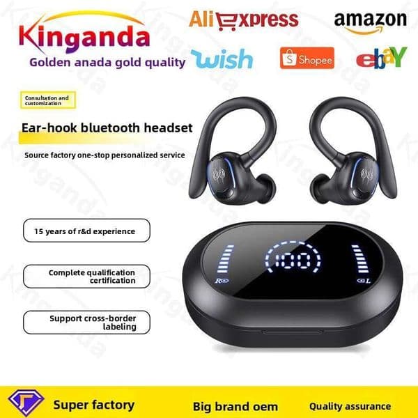 Private Model Wireless Bluetooth Earphones Noise Cancelling Over-Ear Sports Long Battery Life Gaming Esports Headphones