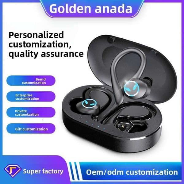 Noise Reduction True Wireless In-Ear Large Battery Sports Bluetooth Mini Over-Ear Earphones
