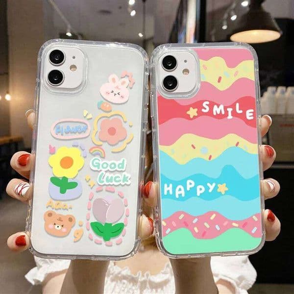 Cartoon Cases For Case iPhone 15 14 11 12 16 Pro XR 7 8 Plus X XS Max SE 13 Mini Funda Soft Clear Cover