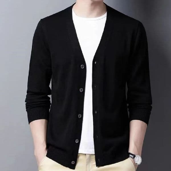 Plus Size Mens VNeck Casual Button Sweater Cardigan For AutumnWinter 251010