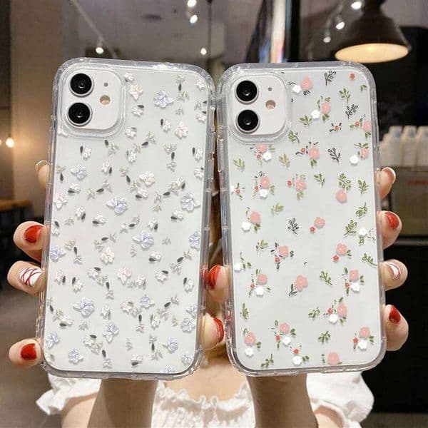 Flower For 15 Case iPhone 14 11 13 12 Mini 16 Pro XR 7 8 Plus X XS Max SE Funda Silicone Clear Cover