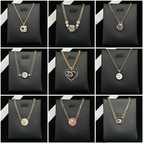 Luxury Designer Necklace Letter Pendant Plated Crysal Necklace Choker Women Wedding Party Jewerlry Accessories