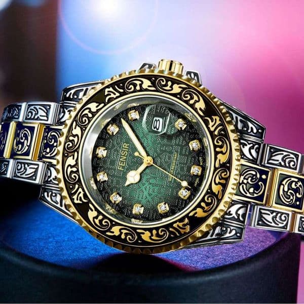 Circuit Pattern Quartz Steel Band Men's Watch Waterproof Bestselling Calendar