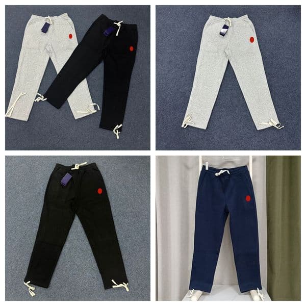 Men's Pants Sweatpants Designer Pony Embroidery Logo Cotton Velvet Sports Mens Drawstring Straight Leg Casual