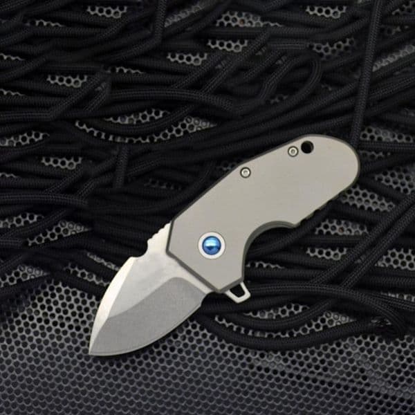 Mini 756 Folding Knife Titanium Alloy Handle M390 Blade Outdoor Self Defense Pocket Knives EDC Defenses Tool