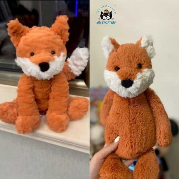 Toys UK jellyscat Plush Toy Same Style Jelly Wavy Fur Fox Shy Fox Plush Toy Girl Gift