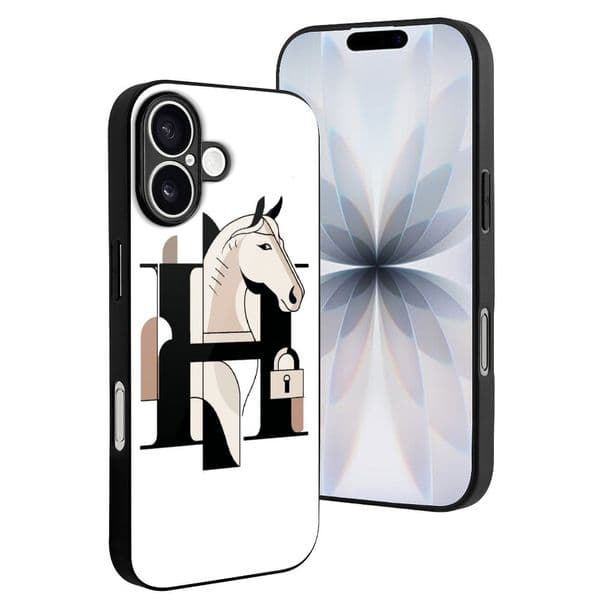 Her horse H Designer iphone case 17 16 15 case luxury case for iPhone 17 16 15 Pro Case: Customized glass style Phone Cases Slim Anti Yellowing Military Grade Drop 868