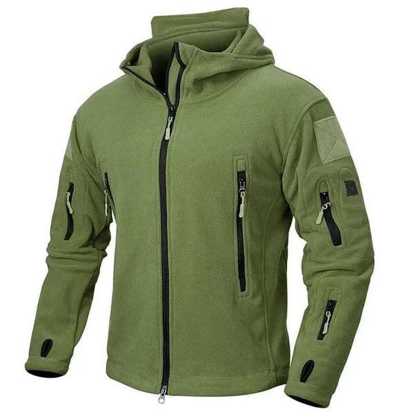 Winter Hunting Fece Men Warm Polar Outdoor Hoodie Multiket Casual Full Zip Sport Hiking Coat Y251013