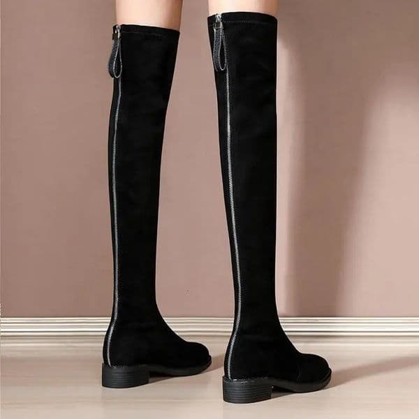 Footwear Above Over The Knee Ladies Boots Thigh High Tassel Shoes for Women Elegant with Low Heels Elastic Cosplay on Promotion 251011BANJIA