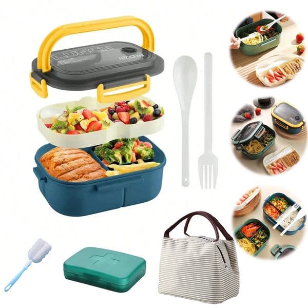 Cute Lunch Box For Kids Compartments Microwae Bento Lunchbox Children Kid School Outdoor Camping Picnic Food Container Portable 251013BJ