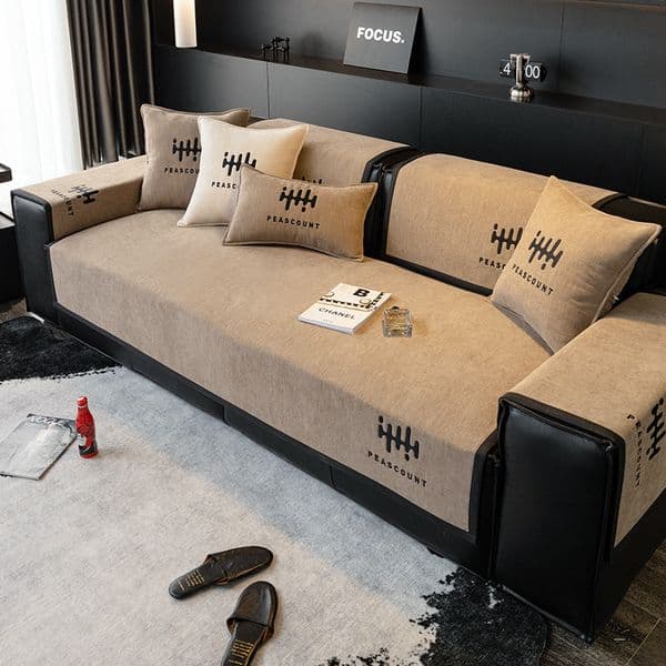 Weatherproof Sturdy Stripe Pattern Sofa Cover with Easy Clean Fabric