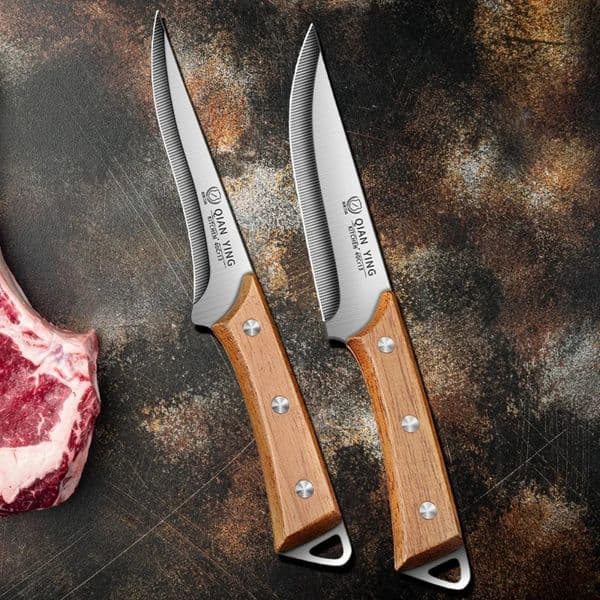 Stainless Steel Fillet Boning Knife Professional Chefs Kitchen Forged Meat Cleaver Fish Slicing Wooden Handle 251013