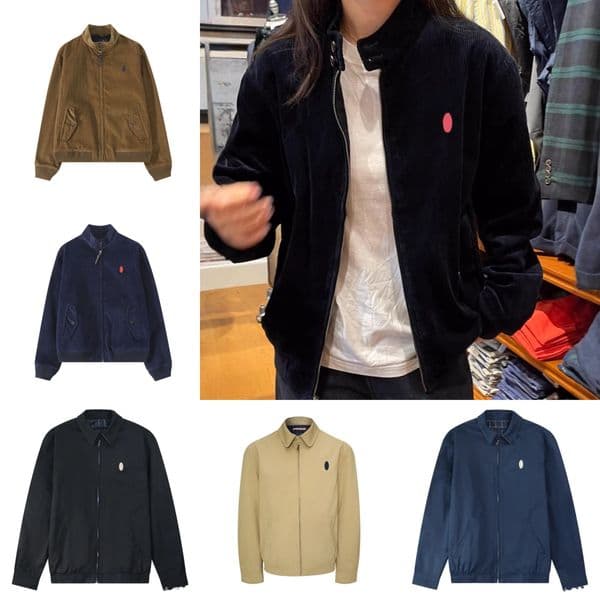 Men's Polo Jackets Small Horse Embroidery Coat High End Retro American Star Loose Casual Coat Autumn Fashionable Long Sleeve Warm Zipper Coat