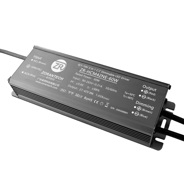 0-10v dimmable led driver 60W garden lights constant current waterproof led power supply low voltage AC/DC pwm dimmable driver