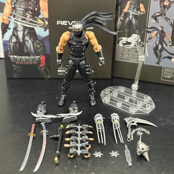 Kaiyodo Revoltech 112 Amazing Yamaguchi Ryu Hayabusa Ninja Gaiden Anime Action Figure Collection Ko Model Toys Doll Ornament 0TOL