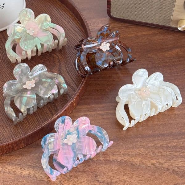 New Temperament Lady Series Classic Flower Design High-end Acetate Claw Clips Hair Accessories for Women Girls 2025